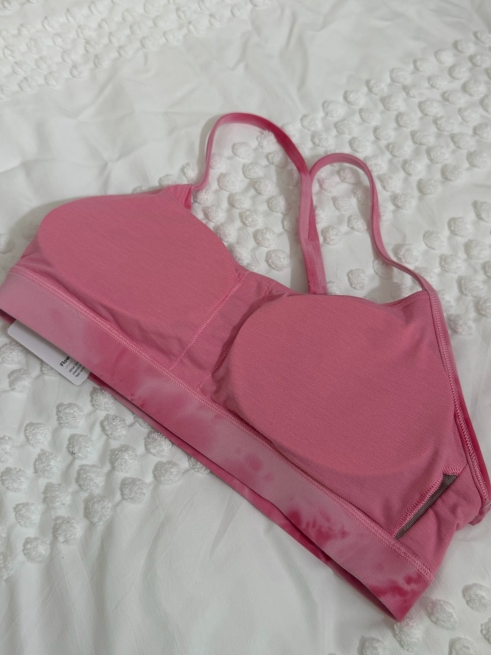 Lululemon Flow Y Bra Nulu Light Support A-C Smoothie Wash Strawberry Multi Size8 - Picture 7 of 9